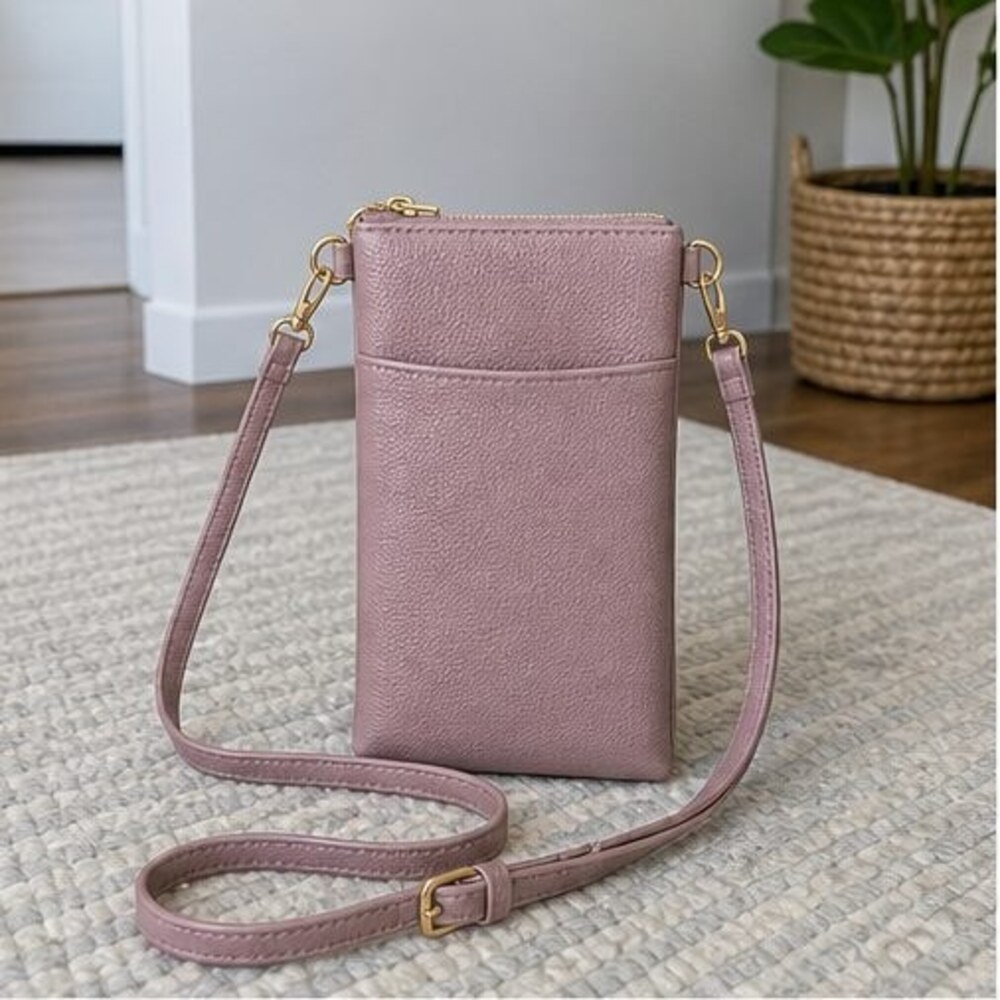 Burgundy Zip Crossbody Bag